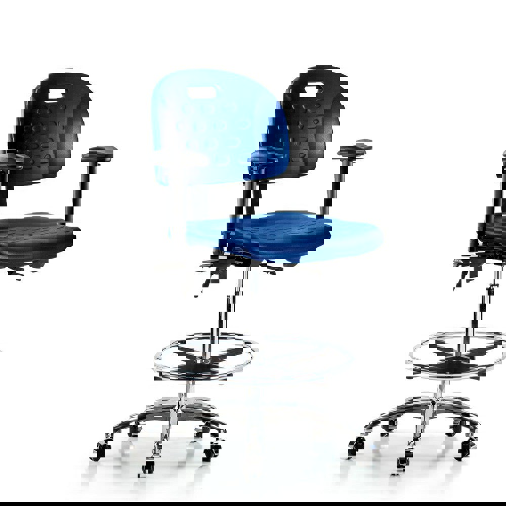 Task Chair: Polyurethane, Blue